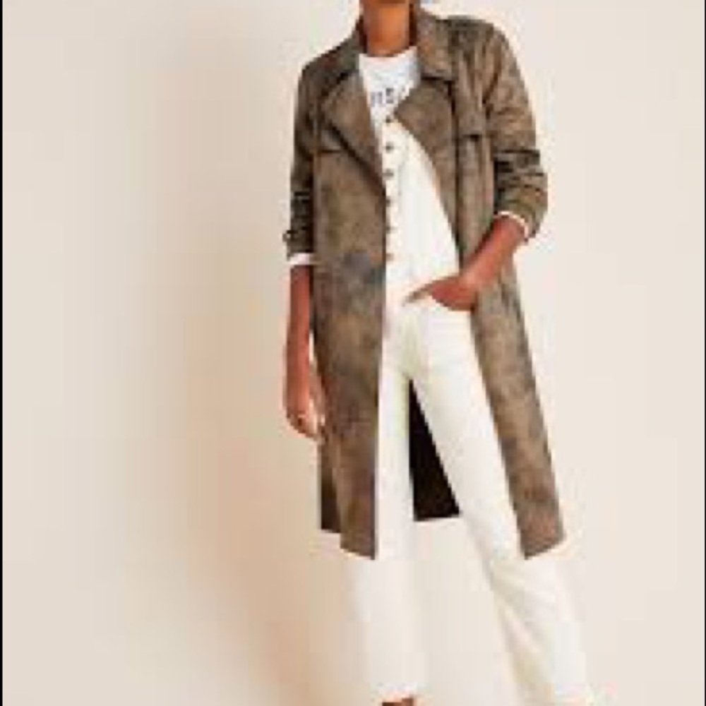 Anthropology Roxie Suaded Tie-Dye Trench